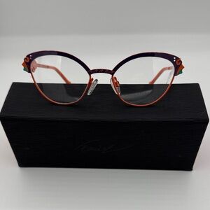 Vibrant Purple and Orange Women's Glasses
